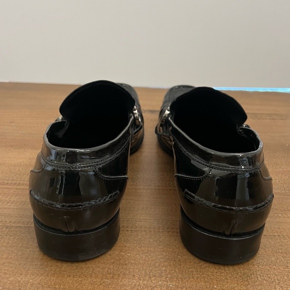 Salvatore Ferragamo Black Patent Leather Men’s Shoes 9 - Picture 3 of 12